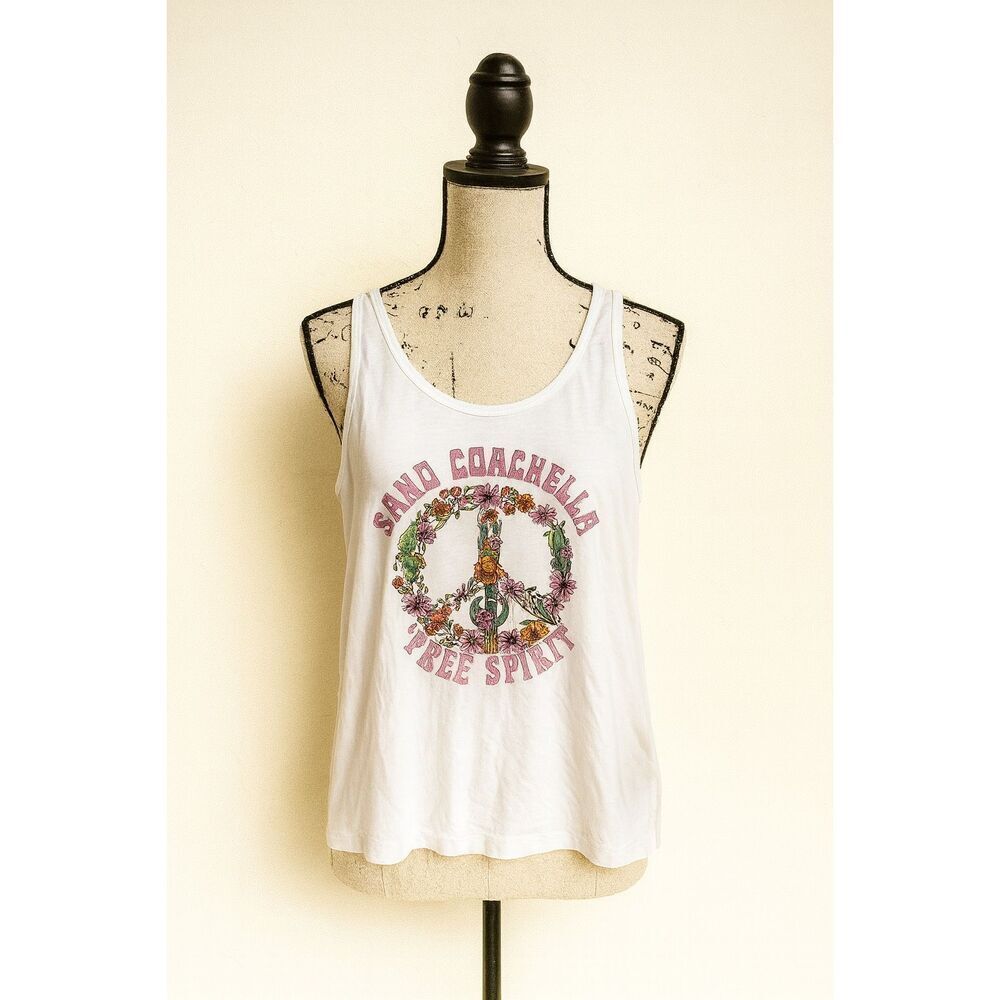 Sand Coachella Graphic Tank Top Size U